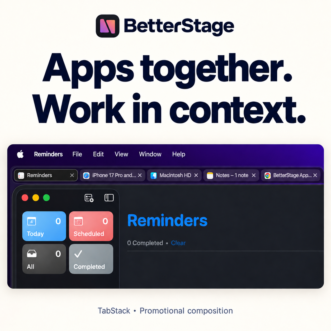 BetterStage, screenshot 1